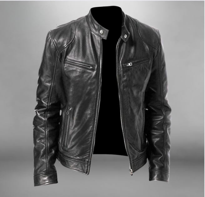 Veste en cuir Trenton pour hommes | Klayn