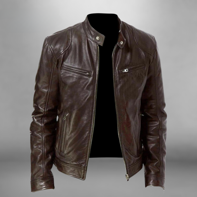 Veste en cuir Trenton pour hommes | Klayn