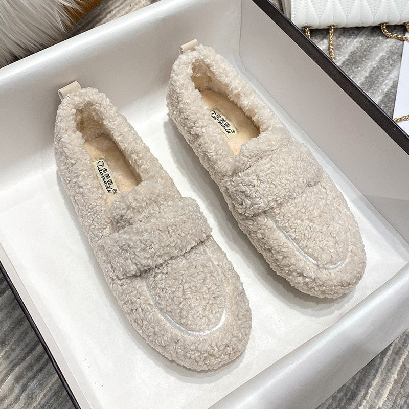 Klayn | Arielle pluche loafers met antislipzool 