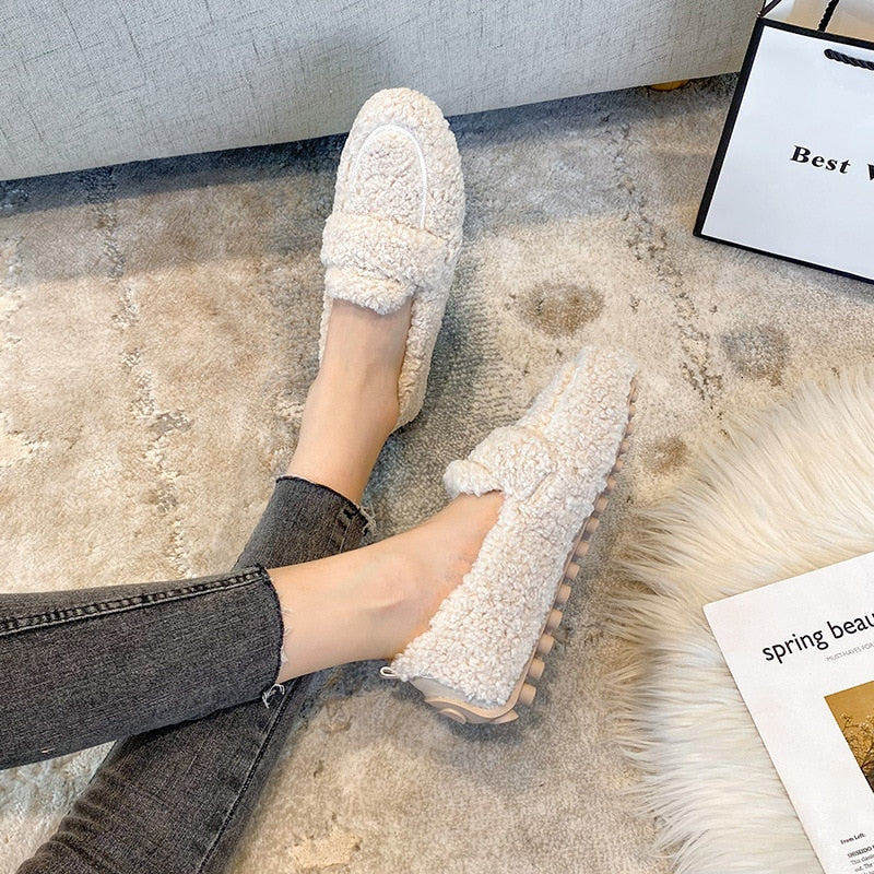 Klayn | Arielle pluche loafers met antislipzool 