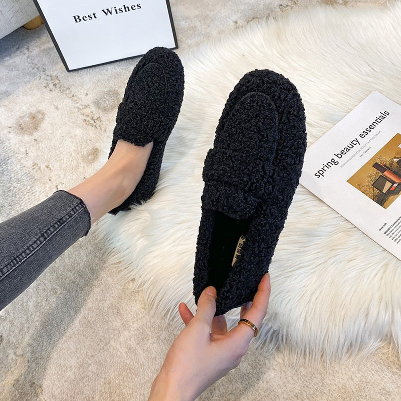 Klayn | Arielle pluche loafers met antislipzool 