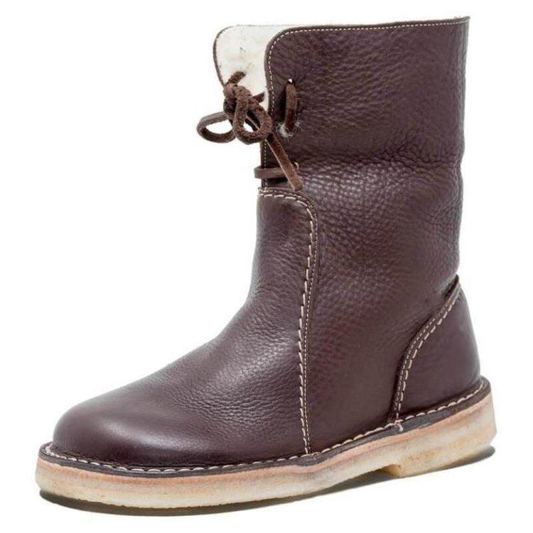 KLAYN | BOTTES IMPERMÉABLES EN CUIR POLAIRE AVEC DOUBLURE EN LAINE